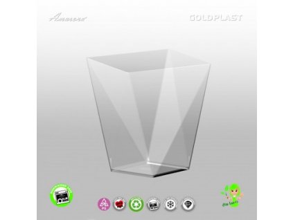 Plastový kelímek na dezert Diamant, 5x5cm, 100ml, čirý