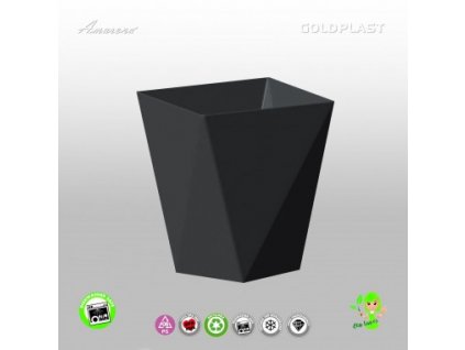 Plastový kelímek na dezert Diamant, 5x5cm, 100ml, černý