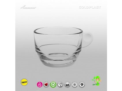 Nerozbitné šálky na kávu, extra silné, opakovaně použitelné, 150 ml