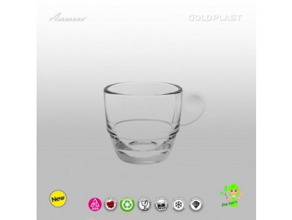 Nerozbitné šálky na kávu, extra silné, opakovaně použitelné, 70 ml