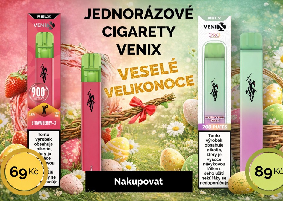 Jednorázové cigarety Venix - Luxusní ceny