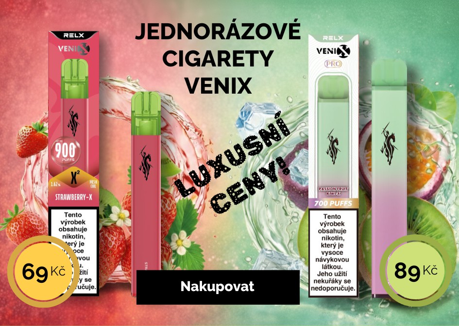 Jednorázové cigarety Venix - Luxusní ceny