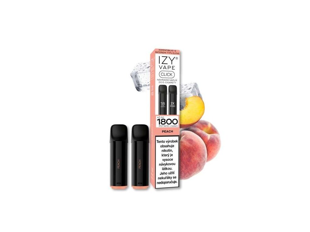 IZY CLICK POD Peach 2x2 ml - 18 mg - Předplněné pody