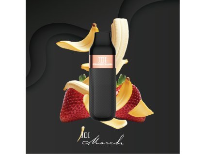 JDI March Strawberry Banana 20mg - Jednorázové e-cigarety