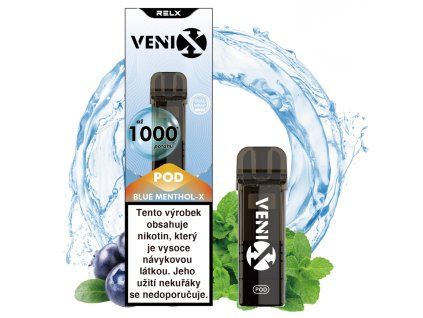 Venix MAX POD Blue Mentol-X 20mg - přeplněný pod