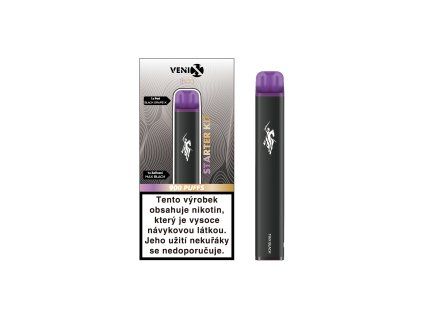 E-cigareta Venix MAX Starter Kit Max Black 20 mg 900 potáhnutí 1 ks