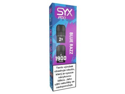 SYX POD náplň Blue Razz Raspberry 16.5mg 2x2ml - Přeplněné pody