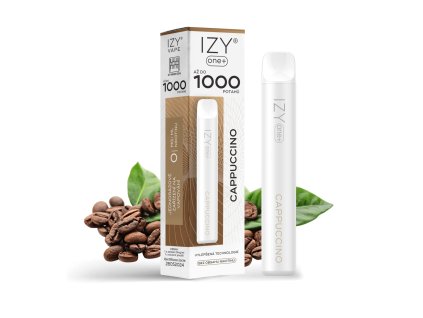IZY ONE+ 1000 CAPPUCCINO 0MG - - jednorázová cigareta bez nikotinu