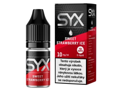 SYX Sweet Strawberry Ice 10 ml 10 mg - E-liquidy