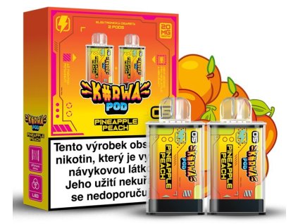 KURWA POD PINEAPPLE PEACH 20 MG - Předplněné pody