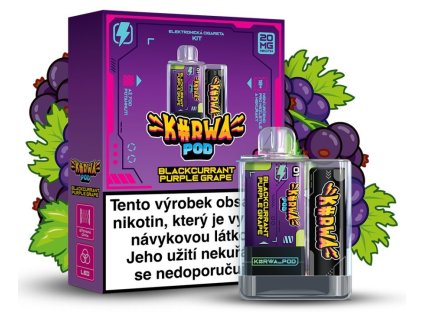 KURWA POD KIT BLACKCURRANT PURPLE GRAPE 20 MG - předplněné pody