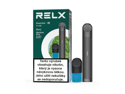 RELX Essential Starter Kit (černý, mentol) - předplněné pody