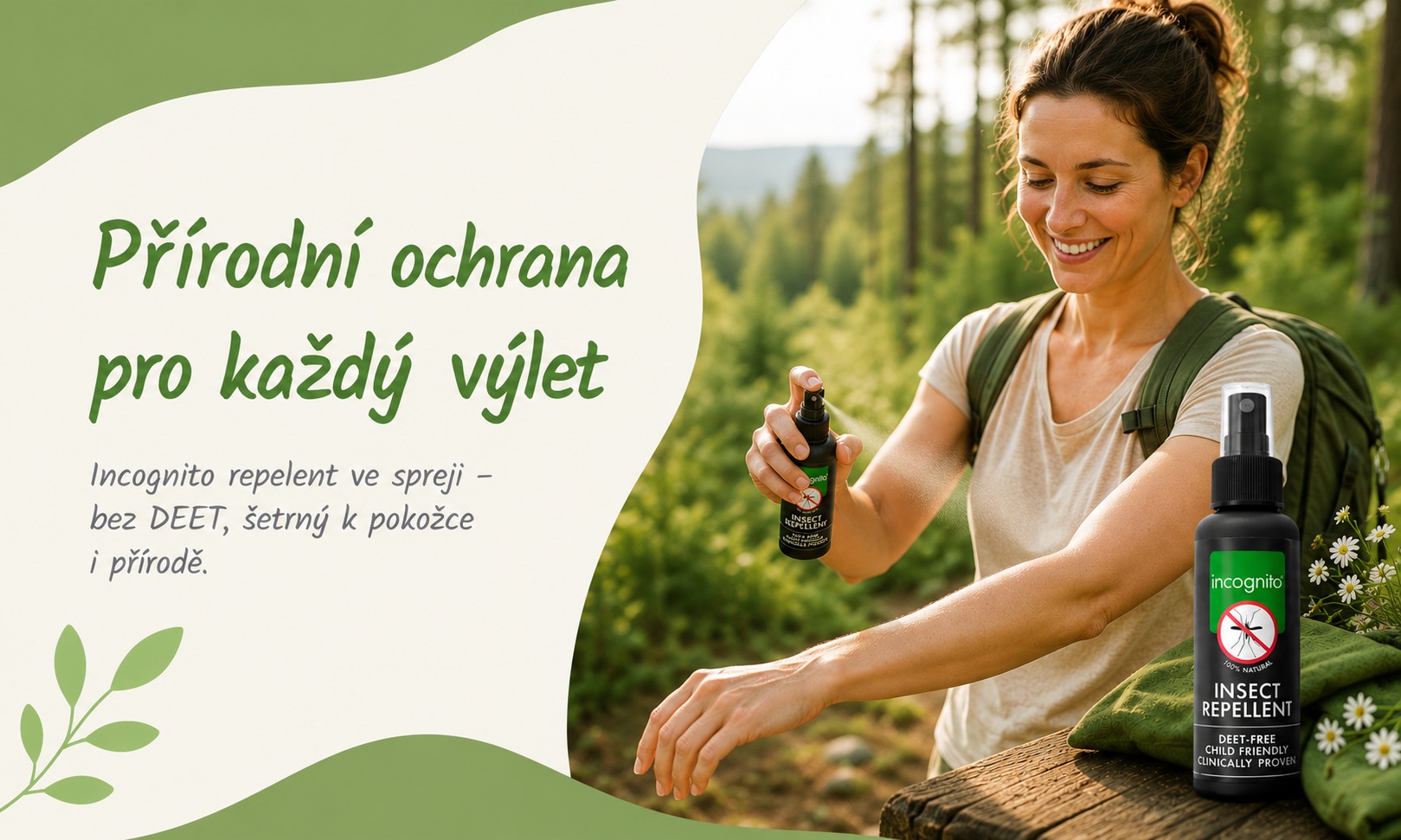 Incognito repelent ve spreji: praktická recenze přírodní ochrany bez DEET