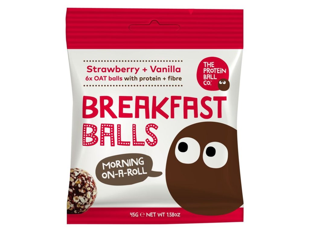 Breakfast Protein Balls 45g (Snídaňové kuličky) strawberry + vanilla