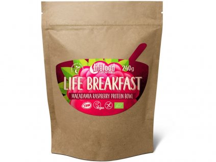 Bio Life breakfast Kaše malinovo-makadamiová 240g