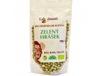 Bio zelený hrášek, semínka ke klíčení 200g