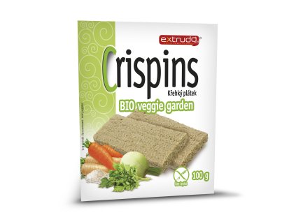 Bio Cereální křehký chléb Crispins vege garden 2x50g