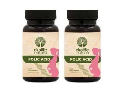Folic Acid 30 kapslí 1+1 ZDARMA (Kyselina listová)