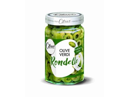 Olivy zelené krájené ve slaném nálevu 290 g