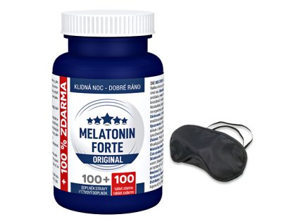 Clinical Melatonin FORTE Original 100 tbl. + 100 tbl. ZDARMA + Škraboška na spaní