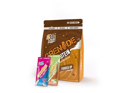 Grenade Whey Protein 480 g fudged up + vzorek Pre-Workout 16,5g a vzorek BCAA 13g zdarma