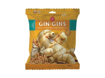 Gin Gins Kurkumovo-zázvorové žvýkací bonbóny 60 g