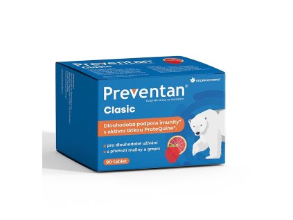Preventan Clasic s příchutí maliny a grepu 90 tbl.