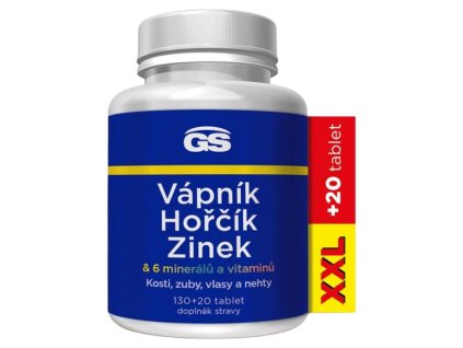 GS Vápník Hořčík Zinek XXL 130+20 tbl.