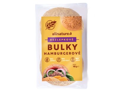 allnature bezlepkova hamburgerova bulka 140 g