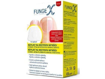 FungeX Náplast na nehtovou mykózu 14 ks