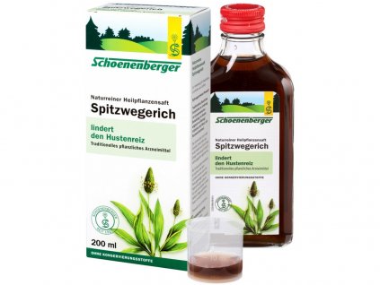 Bio čerstvá rostlinná šťáva Schoenenberger - Jitrocel 200 ml