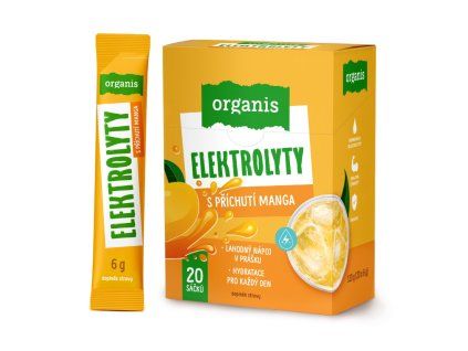 organis elektrolyty mango sticks 20x6 g