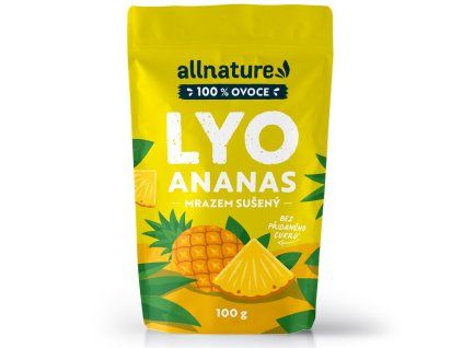 allnature ananas suseny mrazem 100 g