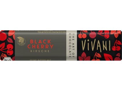 Bio tyčinka Čokoládová hořká s višněmi 35g