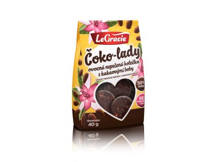 Ovocné nepečené sušenky Čoko-lady 40g