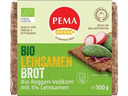 BIO Žitný chléb se lněným semínkem PEMA 500 g