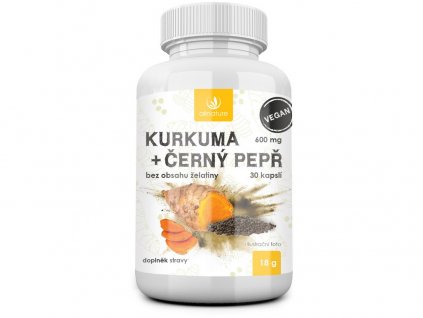 Allnature Kurkuma s pepřem 60cps