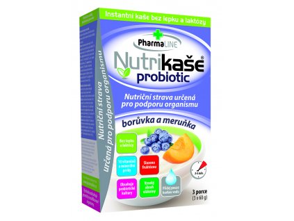 Nutrikaše probiotic meruňka a borůvka 3x60g