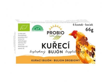 Probio Bio Bujón kuřecí - kostky 6 x 0,5 l 66g