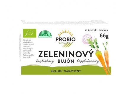 Probio Bio Bujón zeleninový - kostky 6 x 0,5 l 66g DMT: 15.09.2024