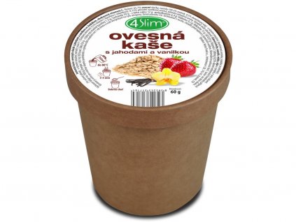 Ovesná kaše s jahodami a vanilkou 60g