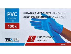 rukavice nitril vinyl modre bez pudru s jedn 100 ks