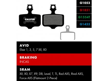 Brzdové desky Galfer FD427 pro Avid a Sram - Standard (ocelová základna)