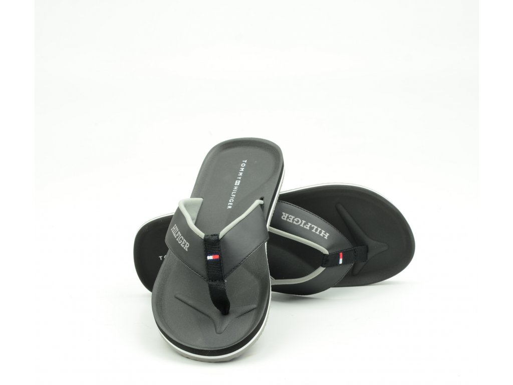 Pánské žabky Tommy Hilfiger FM0FM05029BDS Black | NETBOL.CZ