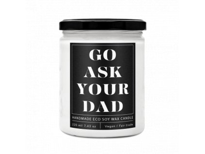 go ask your dad designova handmade svicka