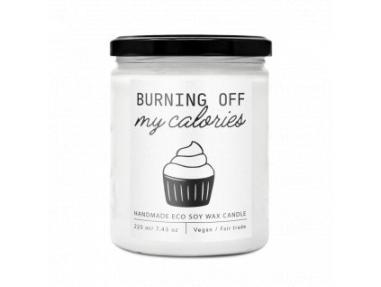 burning calories designova handmade svicka