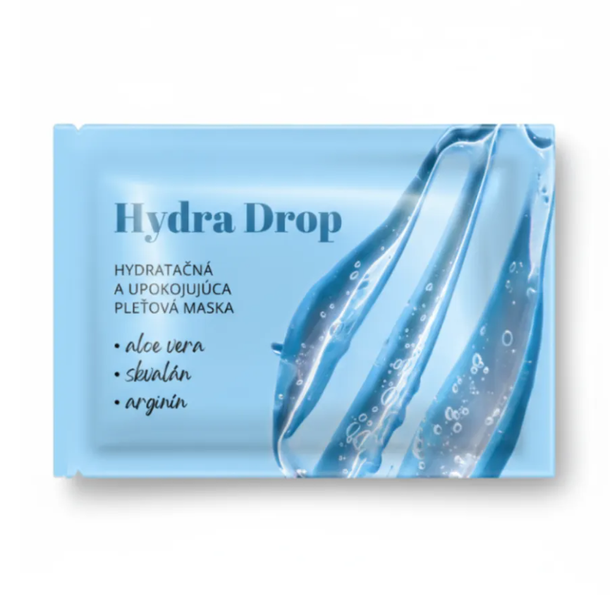 HYDRA DROP – hydratační a zklidňující pleťová maska pro suchou a dehydratovanou pleť 10 ml Soaphoria