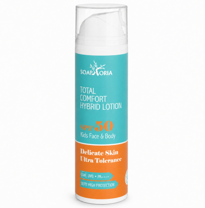 TotalComfort Lotion Hybrid Sunscreen SPF 50 for Kids Face & Body 200ml Soaphoria