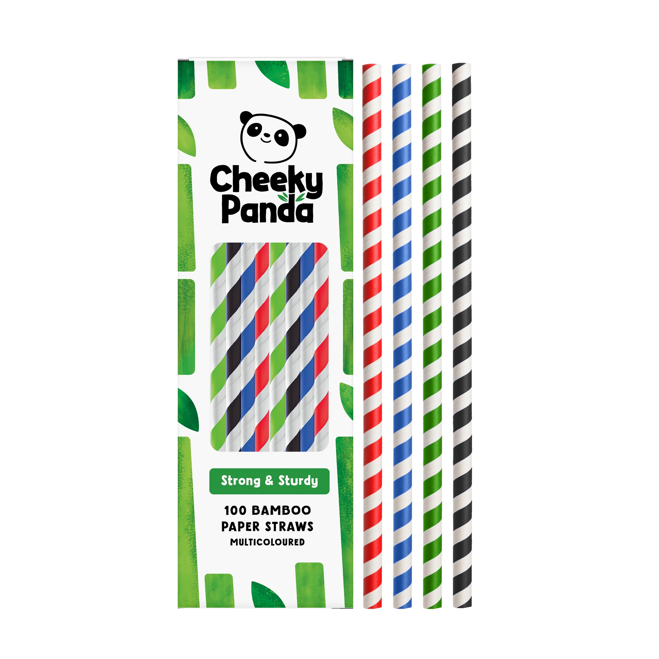 Jednorázová bambusová brčka 100ks Cheeky Panda