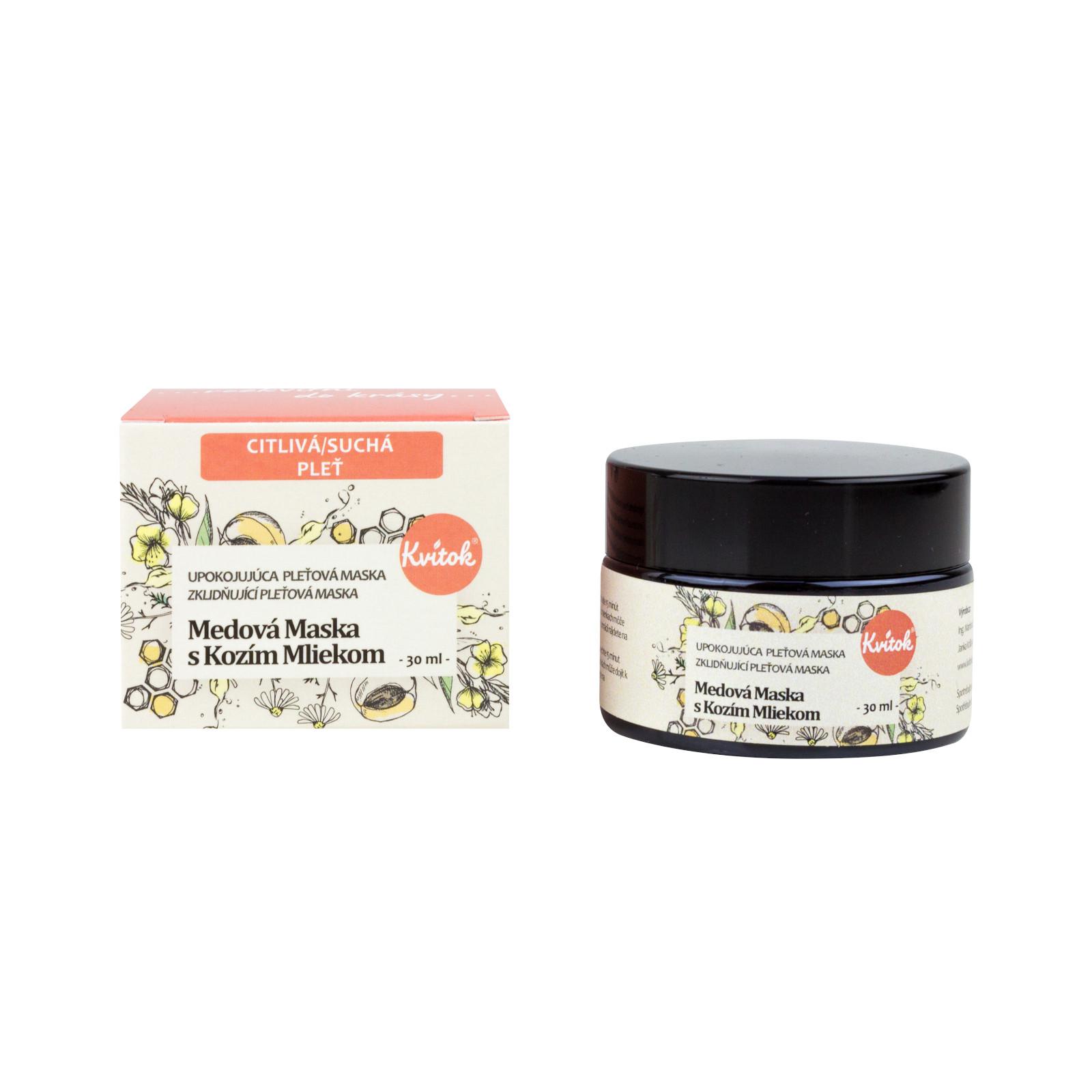 Levně Medová maska s kozím mlékem 30 ml Kvitok